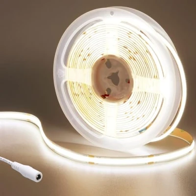 Bild av GOMING 24V 5M COB LED Remsa Naturvit 4000K Strip 4500LM 480LEDs/M CRI 93+ IP20 Ej Vattentät Flexibel Självhäftande Tejp Lämplig för Heminredning(Strömförsörjning Ingår Ej)