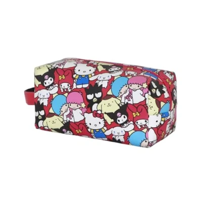 Bild av Sanrio Hello Kitty Friends PLUS Tegel resenecessär flerfärgad, 27 x 13 cm, Flerfärgad Kitty, En storlek, resetoalettväska