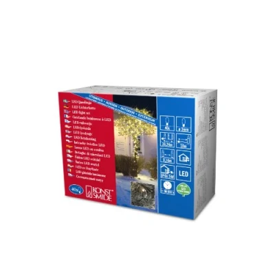 Bild av Konstsmide Micro LED ljusslinga, 40 bärnstensfärgade dioder, 24 V extern trafo, svart kabel 3610 800
