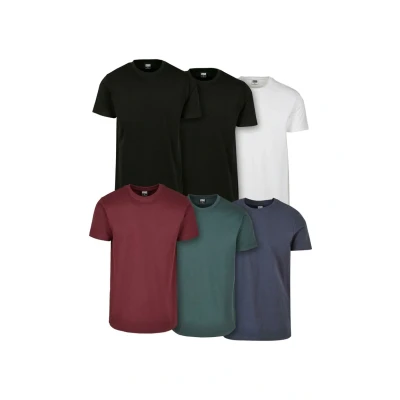 Bild av Urban Classics TEE 6PACK Tshirt bas, Storlek: Small, blk wht rdwn bttlgrn nvy