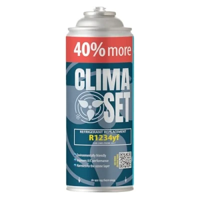 Bild av ClimaSet R1234yf köldmedium ersättningsgas luftkonditionering bil gasflaska 1x235 g refill set husbil ECO