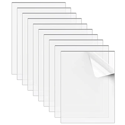 Bild av Belle Vous Genomskinligt Akrylark (10 Pack) 1 mm Tjock 20 x 25,5 cm Bildram av Glas Plexiglas för DIY Projekt, Målning, Kaligrafi &amp; Skyltar