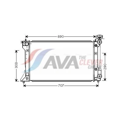 Bild av Kylare, motorkylning AVA QUALITY COOLING TO2293