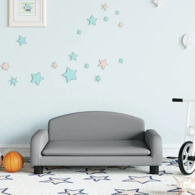 Bild av vidaXL Barnsoffa ljusgrå 70x45x30 cm tyg, minisoffa, lekrumssoffa, barnrumssoffa, minisoffor, lekrumssoffor, barnrumssoffor, liten soffa, små soffor