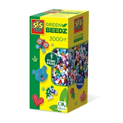 Bild av SES Creative Green Beedz mix med 3 000 strykpärlor, 06404, flerfärgad, one size