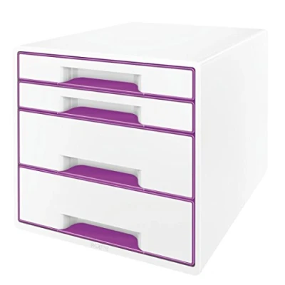 Bild av Leitz Bordskub WOW Cube 4 lådigt Lila