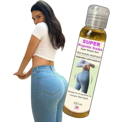 Bild av Olja för förstoring av skinkor höfter bröst fenugrec akpi kigelia syenergi l 100 % naturlig ren ml &quot;I Love My Popotin&quot;