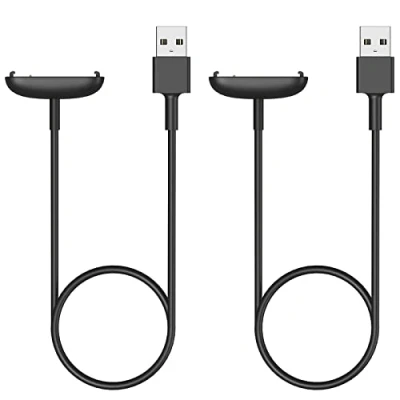 Bild av MoKo 2 Pack Charger Compatible with Fitbit Inspire 3 Activity Tracker, Magnetic Replacement Charging Dock 3.3FT/1M USB Charge Cable Cord, Black
