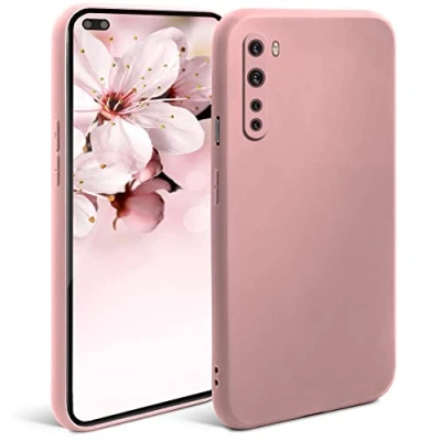 Bild av Moozy Minimalist Series Silikonfodral för OnePlus Nord, Rosa Beige Skal Case med Matt Finish, Tunt Mjukt TPU Silikon Fodral Telefonskal Silikonöverdrag Cover