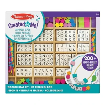 Bild av Melissa &amp; Doug Träpärlor att trä på tråd , Konst och pyssel, Gör det själv 4+ Present för pojke eller flicka