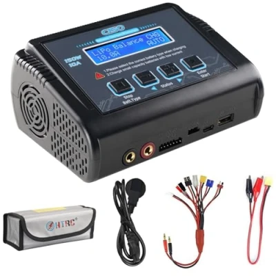 Bild av HTRC C150 LiPO laddare RC avlastare med Balancer 150 W 10 A för Lilon Life LiHV NiMH NiCD PB Smart batteri, inbyggd strömförsörjning och fläkt