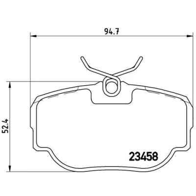 Bild av BREMBO P 44 009 Jeu de plaquettes frein contact signal d&#039;usure exclu avec vis d&#039;étrier sans accessoires LAND ROVER: Discovery 2