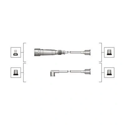 Bild av MAGNETI MARELLI 941319170103 Jeu De Fils d&#039;Allumage AUDI: 100 C4 Avant, Berline, A6 VOLKSWAGEN: Passat B5 Berline