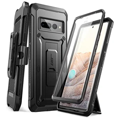 Bild av SUPCASE Unicorn Beetle Pro heltäckande robust hölsterfodral för 6,7 tums Google Pixel 7 (2022), termoplastisk polyuretan, inbyggt skärmskydd, svart