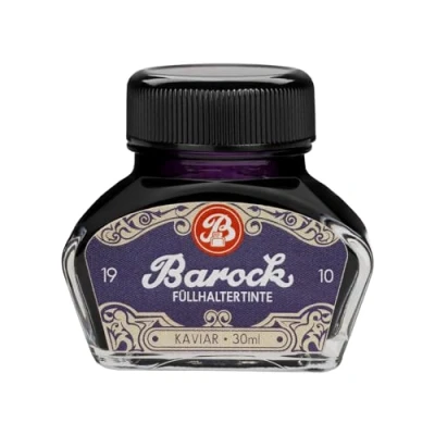 Bild av Barock 1910 skrivbläck kaviar, för reservoarpennor, glasfjädrar, bläckpennor, reservoarbläck i bläckhorn, 30 ml, lila