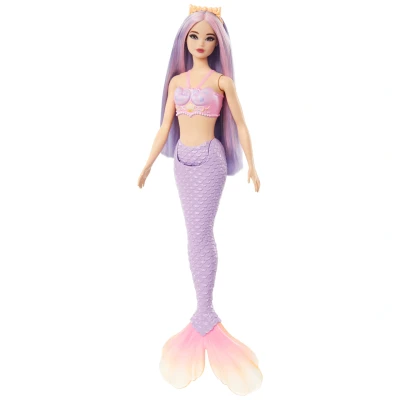 Bild av Barbie Docka Sjöjungfru med Färgglad Hår, Lila
