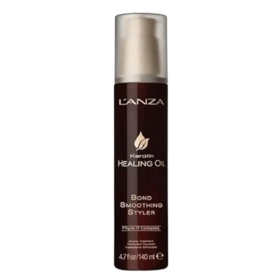 Bild av L&#039;ANZA Bond Smoothing Styler Keratin Healing Oil, Phyto IV Complex, Stärkande Hårolja &amp; Stylingkräm, Reparerande Hårbehandling, Veganskt Serum för Kluvna Toppar (140ml)