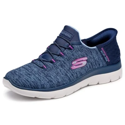 Bild av Skechers Sport Summits Slipins, Storlek: 37, Navy/purple Textil