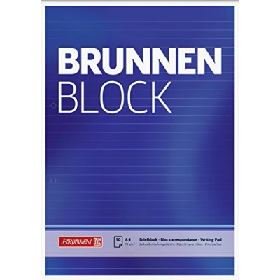 Bild av Brunnen Baier &amp; Schneider Fontän 1052757 brevblock/skrivblock/Brunnblocket (A4, linjerat, 50 ark, 70 g/m², perforerad)