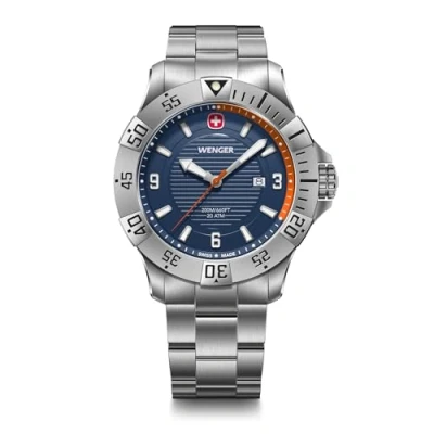 Bild av Wenger Seaforce Analog Kvarts Armbandsur För Män, Diameter 43 Mm, Tillverkad I Schweiz, Vattentät Upp Till 200 M, Rostfritt Stålarmband, 01.0641.141