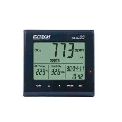 Bild av EXTECH CO100 Luftkvalitet och koldioxidbildskärm, Svart, 10.92 x 10.41 6.1 cm