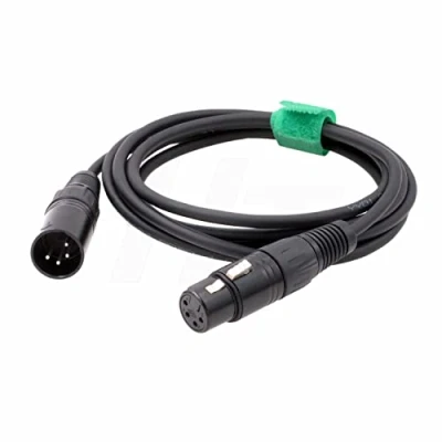 Bild av HangTon 4 stift XLR hane till hona mikrofon inspelare mixer hörlurar förstärkare balanserad ljudkabel (1 meter)