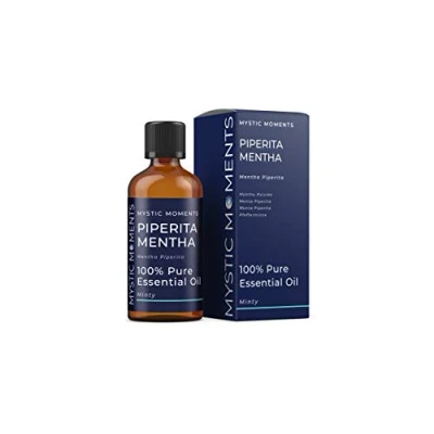 Bild av Mystic Moments Piperita mentha eterisk olja 100 ml ren och naturlig för diffusorer, aromaterapi massageblandningar vegansk GMO fri