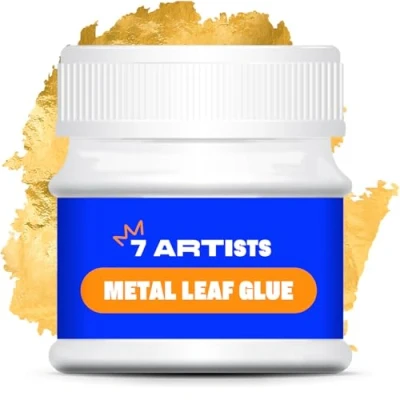 Bild av 7 Artists Glue Gold Leaf 50 ml Lim för Bladguld Gyllene Bladguldlim Guldlakan Lövförgyllningslim Guldblad Guld