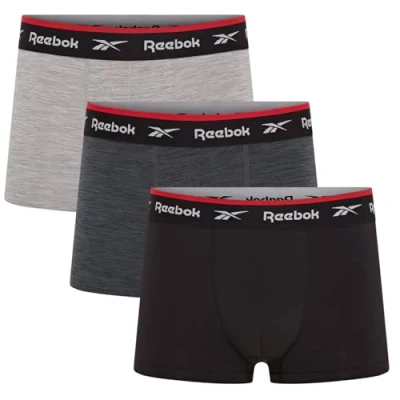 Bild av Reebok Redgrave badbyxor för män, Svart/träkol/grå marl, M