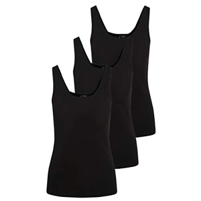 Bild av VERO MODA Vmmaxi My Soft Uu linne Noos väst för kvinnor, Svart (3 x svart), L