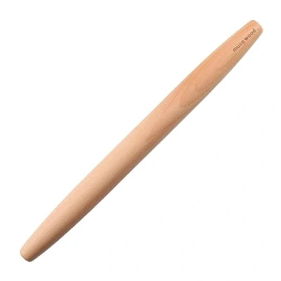 Bild av Muso Trä kavel för bakning non stick fransk i trä, 40 cm, trärulle fondant, pajskorpa, kaka, bakverk, deg (bokträ)