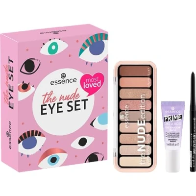 Bild av essence Cosmetics the nude eye set, presentset, make up, presenter till kvinnor, utan mikroplastiska partiklar, alkohol, 1 pack (3 st)