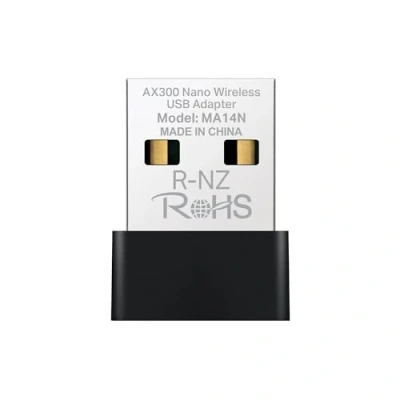 Bild av Mercusys TP Link MA14N AX300 WiFi 6 USB enhet, fast PC minne, 287 Mbps över 2,4 GHz, adapter för Windows 11/10/7, Linux och Kernel 3.10, nano design