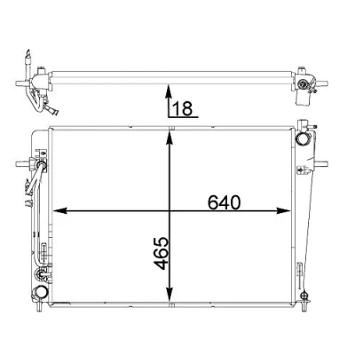 Bild av Kylare, motorkylning MAHLE CR 1406 000P
