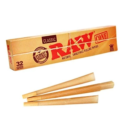 Bild av RAW 18615 Classic förrullad kon king size 32 stycken 109 mm Basic32, papper
