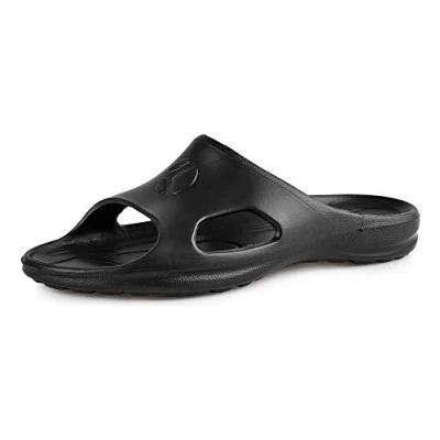 Bild av Ladeheid Herr Lätt EVA Flip flops Trädgårdsskor Badmössor Badskor KL039M (Svart, 43 EU)