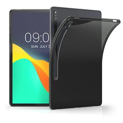 Bild av kwmobile fodral kompatibelt med Samsung Galaxy Tab S8 Plus/Galaxy S7 Plus mjukt TPU silikonfodral transparent surfplatta skydd svart
