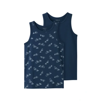 Bild av Name IT pojkar titan Nkmtank topp 2P skater Noos, Numeric_110, titan, numeric_110