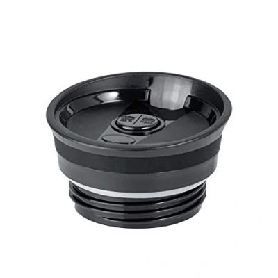 Bild av WELLGRO termosmugg 400 ml + 1 extralock rostfritt stål mjukt silikon BPA fri isoleringsmugg med dubbla väggar resemugg kaffemugg to go Thermobecher Deckel
