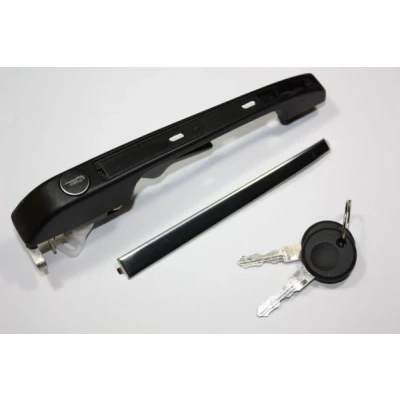 Bild av AUTOMEGA 100011510 Poignée de Porte avec cylindre fermeture, clé noir AUDI: 80 B2, Coupe 100 C2 Break