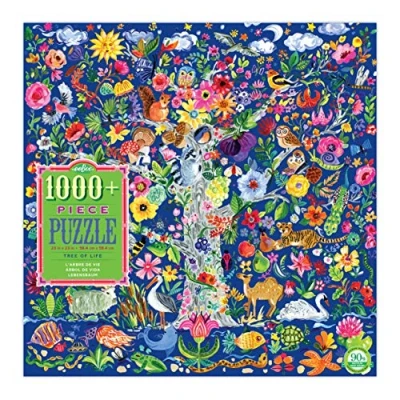 Bild av eeBoo Piece and Love Tree of Life 1 000 bitar fyrkantigt vuxenpussel