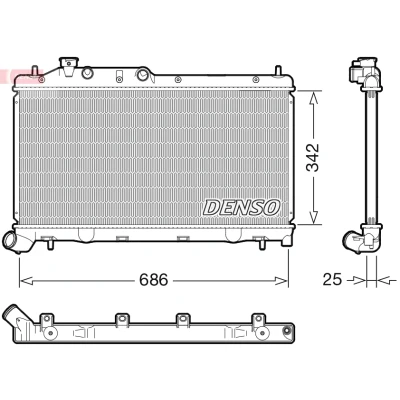 Bild av Kylare, motorkylning Denso DRM36026