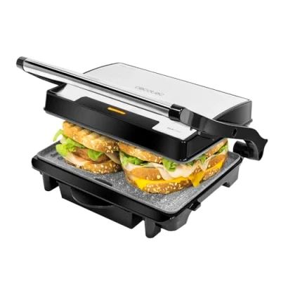 Bild av Cecotec 750 Full Open elektrisk grill. RockStone stenbeläggning, maximal non stick och bästa rengöring, öppning vid 180 C, kallt handtag (1500 W)