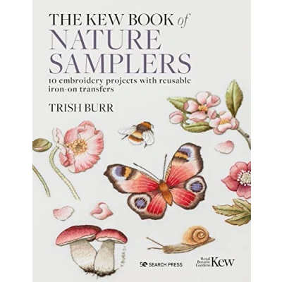 Bild av The Kew Book of Nature Samplers (Folder edition): 10 Embroidery Projects with Reusable Iron on Transfers