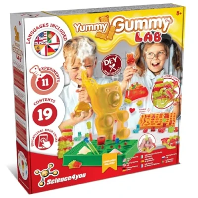 Bild av Science4you Gummy godislabb godispaket för att göra dina egna godis barn och gummibitar i 19 olika former, inklusive jättebjörnsuddgummier, presentförpackning åldern 8, 9, 10, 11+