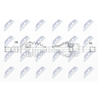 Bild av NTY NPW PL 065 Arbre de transmission Essieu avant droit 627 OPEL: Astra J 5 portes, Zafira C Tourer, GTC