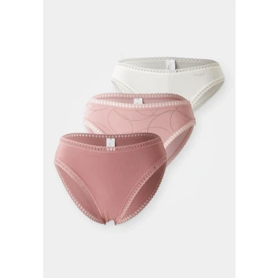 Bild av Sloggi trosor för kvinnor (förpackning med 3), Rosa mönster/Mauva/Grädde, L