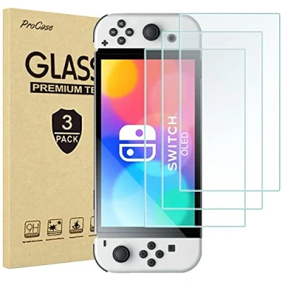 Bild av ProCase Skärmskydd för Nintendo Switch OLED 2021 Release, 3 Pack Härdat Glas Film