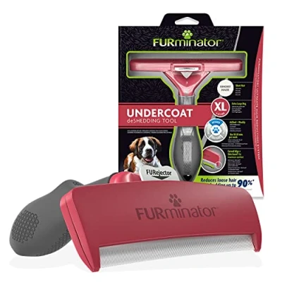 Bild av FURminator deShedding verktyg hund storlek XL korthår hundborste för mycket stora hundar att ta bort underull förbättrad design