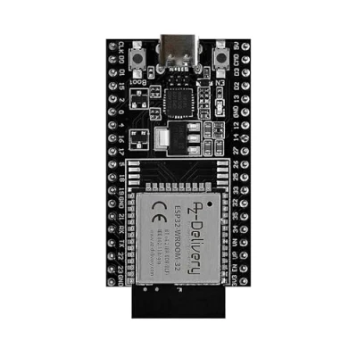 Bild av AZDelivery 1 x ESP32 Dev Kit C V4 NodeMCU WLAN WiFi utvecklingstavla med USB anslutning kompatibel Arduino inklusive e bok! (ESP32 V2 efterföljare)
